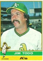 1976 Topps Baseball Cards      221     Jim Todd